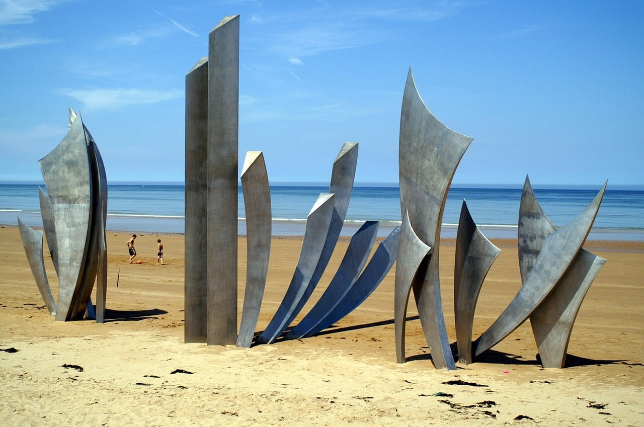 france, normandy, omaha beach, nature, beach, coast, monument