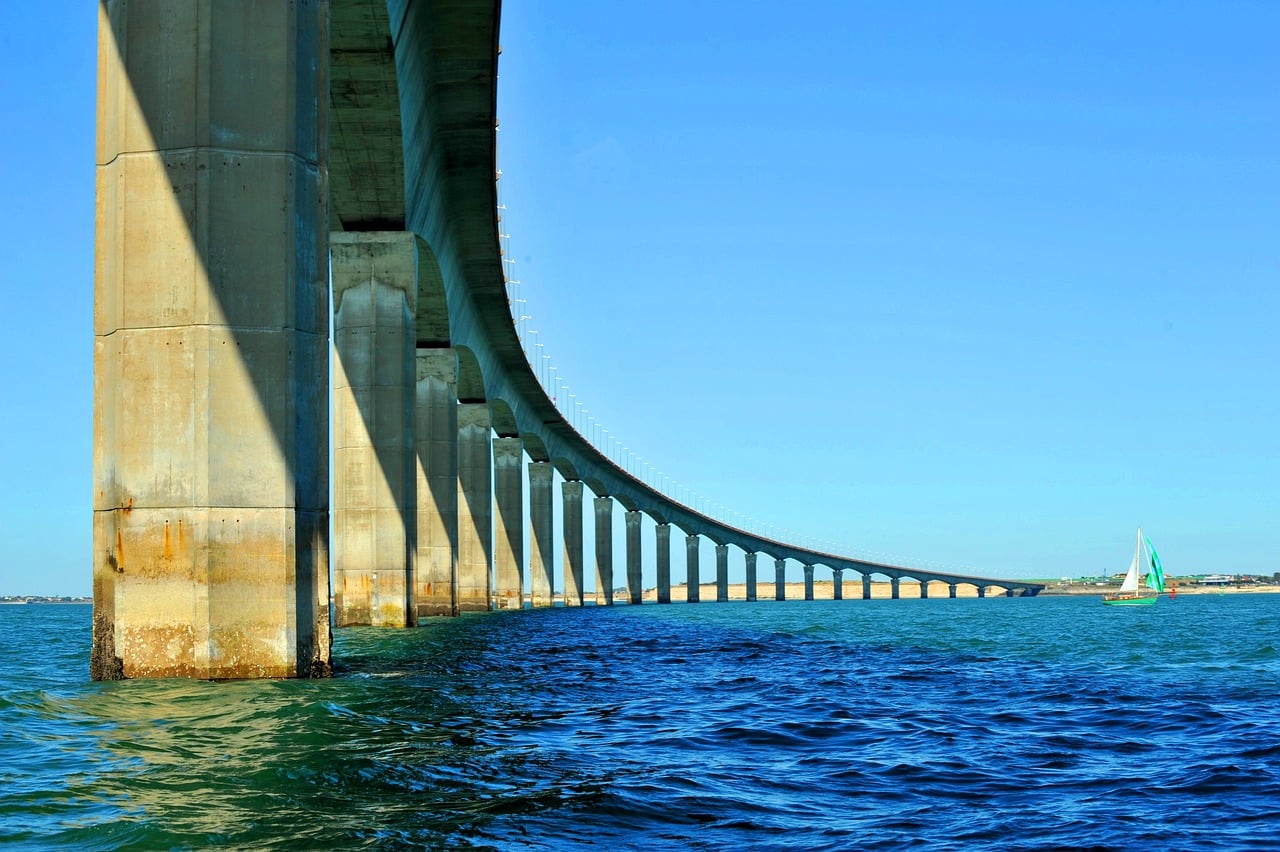 ile de ré, france, nature, bridge, rivedoux plage, la rochelle, sea