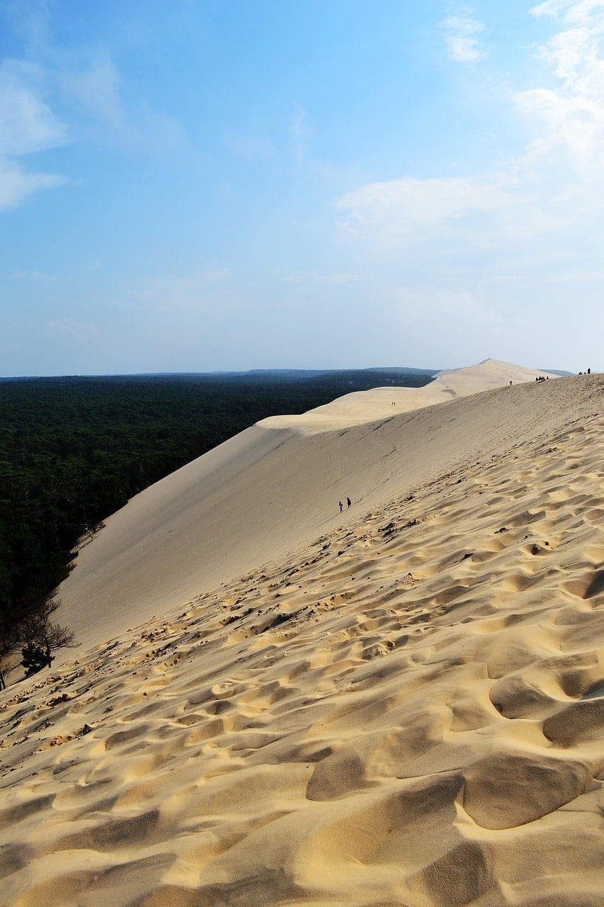 dune, dune pilat, dune pyla, sand, aquitaine, france, south west, dune crest